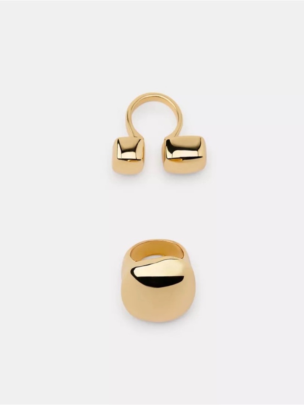 Zara 2-pack Geometric Shape Rings - Picture 2 of 6